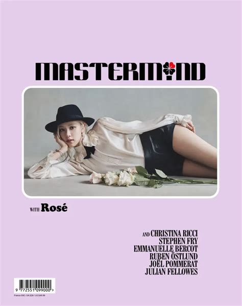 rosé blackpink pose en couverture du magazine bi annuel mastermind k gen