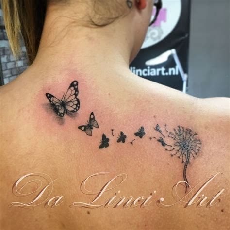 Butterfly Dandelion Tattoo Made By Linda Da Linci Art