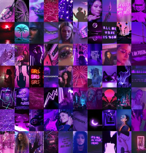 Purple Aesthetic Wall Collage Kit Annialexandra