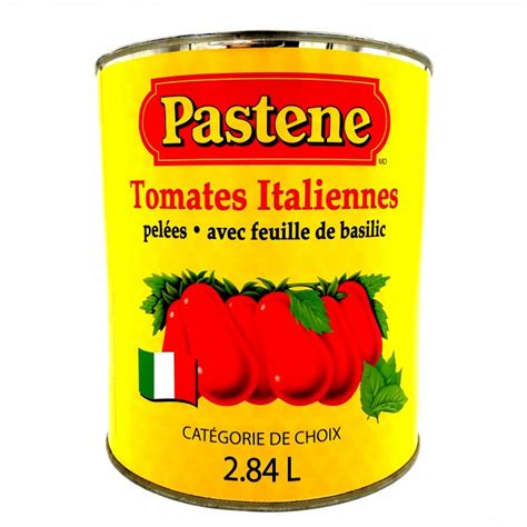 Tomates italiennes pelées avec basilic Pastene Aubut 3226