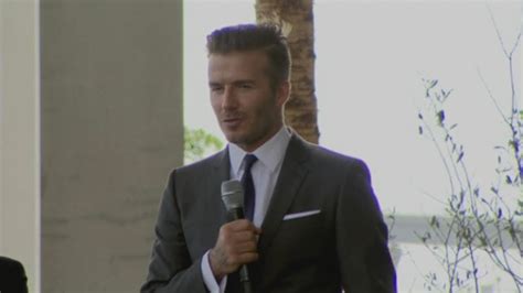 David Beckham Press Conference Football Star Buys Mls Franchise In