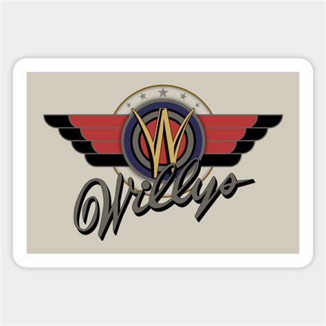 Willys Jeep Emblem Willys Jeep Sticker Teepublic