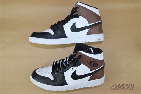 Dark Mocha Jordan 1 Custom Mid Mocha Brown Perfect T Etsy