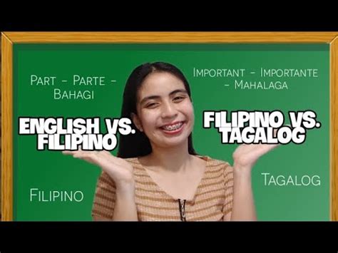 Salin Ng Mga Salitang Ingles Sa Wikang Filipino At Tagalog Words