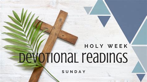 Holy Week Devotional Reading Sunday Youtube