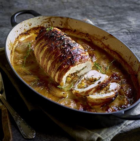 Recette rôti de dinde farci au Fromage de Herve et aux fruits secs