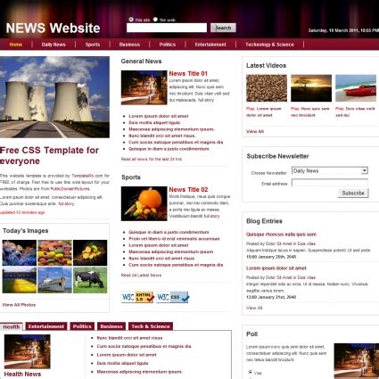 Simple News Website Web Templates Free Download Html Css Js Files