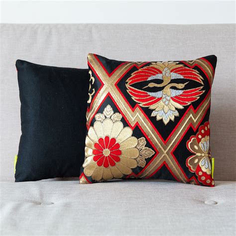 Vintage Obi Silk Pillows Sold As A Pair Dating From Mid Showa Period