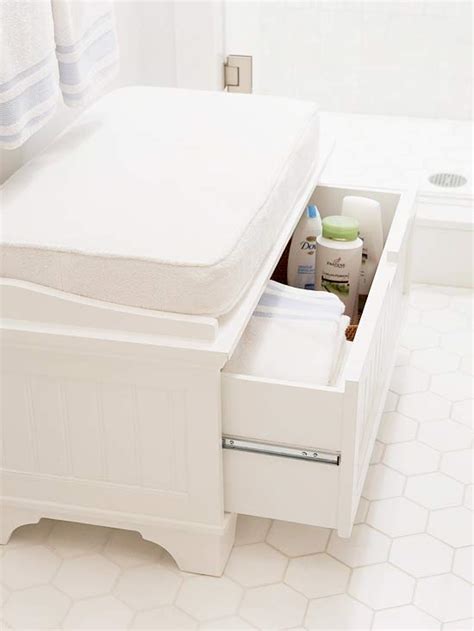 Perfect for storing blankets, toys, shoes and more, our storage benches will keep your room sleek and tidy. Bathroom Bench Storage - Transitional - bathroom - BHG