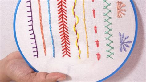 Hand Embroidery For Beginners Part 5 10 Basic Stitches Handiworks 69