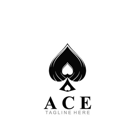 Ace Logo Icono Vector Ilustración Plantilla Diseño Vector Premium