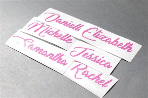 Custom Name Decal Name Stickers Glitter Sticker Pack Etsy
