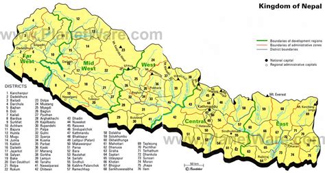 Derek Willis Headline Nepal Map With Districts Name
