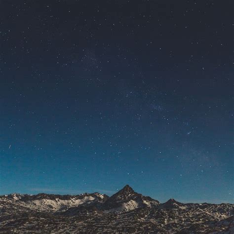 Download Wallpaper 2780x2780 Mountains Starry Sky Night Stars Peak