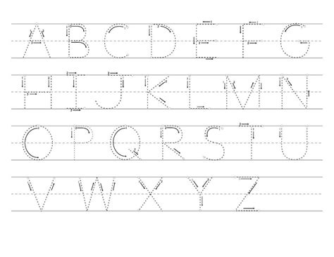 Capital Letter Trace Pages Learning Printable