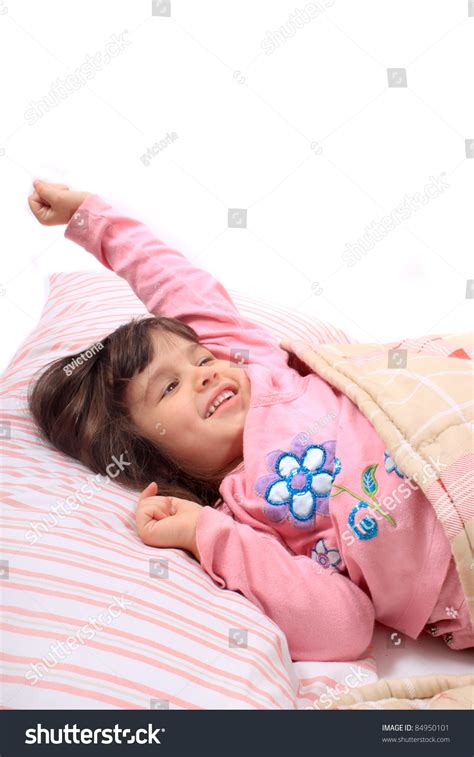 Cute Little Girl Stretching Her Arms Stock Photo 84950101 Shutterstock