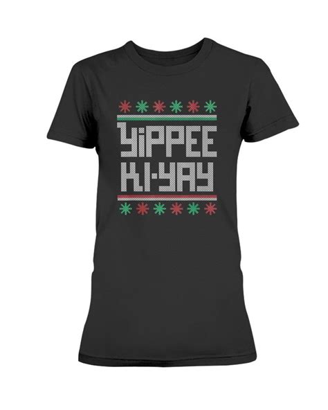 yippee ki yay funny christmas cross stitch t shirt in 2022 christmas cross stitch christmas