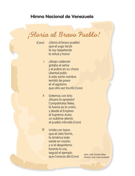 Guía Caracol Integral 2 Venezuela Simbolos Patrios Himno Nacional