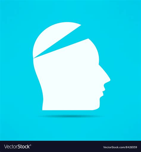Open Your Mind Design Free Your Mind Opened Head Vector Image