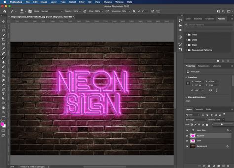 How To Make A Neon Sign In Photoshop Step By Step