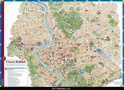 Awesome Map Of Roma Map Tourist Map Rome Tourist