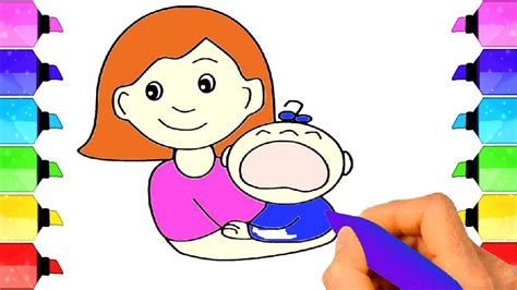 Mother And Baby Drawing How To Draw A Mother Hugging A Baby