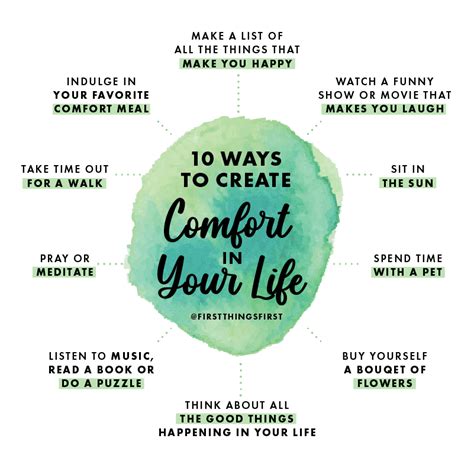 10 Ways To Create Comfort In Your Life First Things First