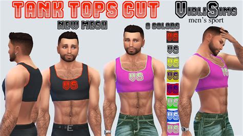 Mod The Sims Tank Tops Cut In Eight Colors