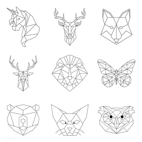 Set Of Animal Linear Illustrations Premium Image By