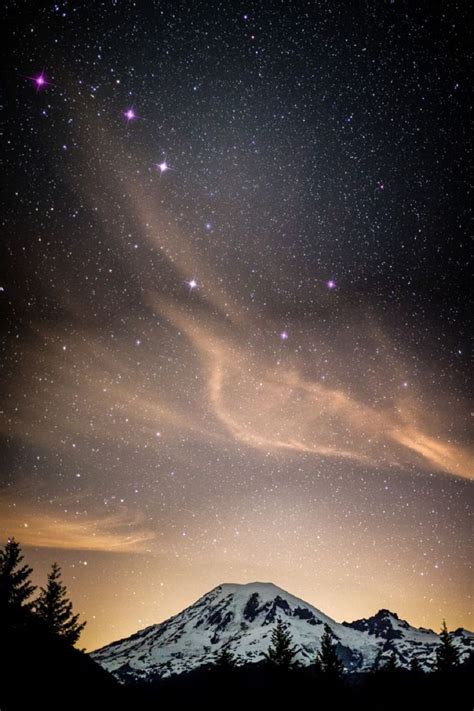 Mt Rainier Washington Stephen King Night Sky