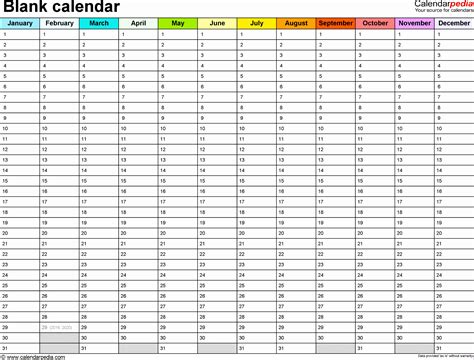 The project planning and management template is designed as a generic solution to plan and manage any project. 11 Blank Monthly Calendar Template Excel - Excel Templates ...