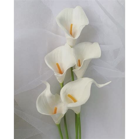 Pieces Artificial Calla Lilies Realistic Latex Lily With Soft Pu