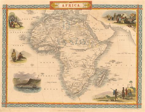 1851 John Tallis Africa Map Antique Maps Africa