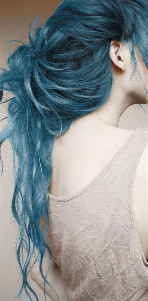 How To Dye Your Hair Blue At Home Without Chemical Dyes Dyed Hair