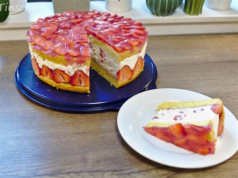 Erdbeer Sahne Schmand Torte Rezept Mit Bild Kochbar De