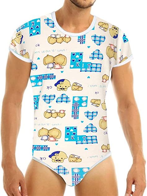 Amazon Com Adult Baby Onesie Diaper Lover ABDL Snap Crotch Romper Onesie Pajamas XL White