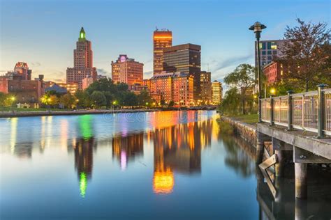 Providence Rhode Island Usa Downtown Cityscape Stock Image Image Of