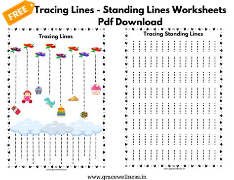 Standing Line Worksheets For Preschool Free Printable Pdf Tracing