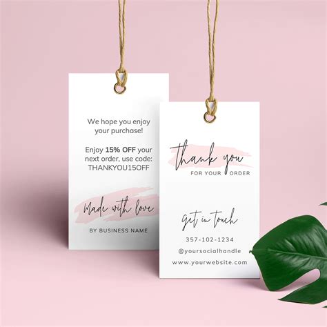 We are dedicated to making the most enriching learning experiences for children and hope you have as much fun using it as we thank you for your latest purchase. Swing Tags - Thank You Hang Tag Template - Editable and ...