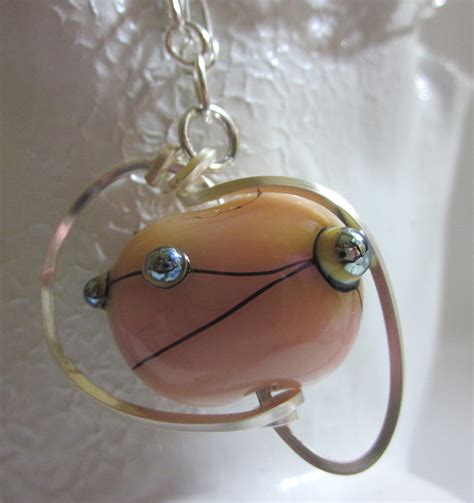 Pink Planet Single Bead Necklace Jewelry By Janet Telander Fine Art