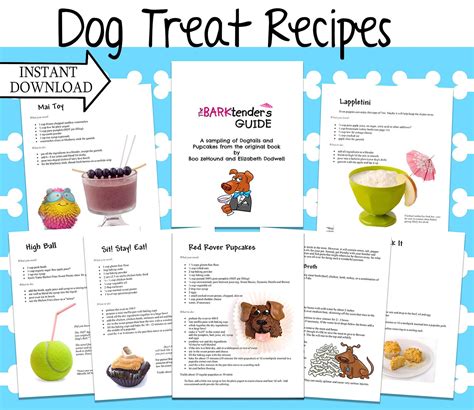 Printable Dog Treat Recipes Fun Dogtails And Pupcakes For Dog Moms And