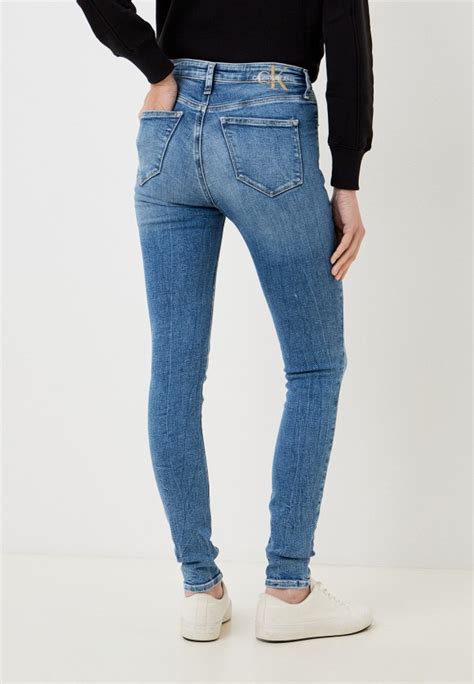 Джинсы Calvin Klein Jeans HIGH RISE SKINNY цвет голубой RTLACZ252001