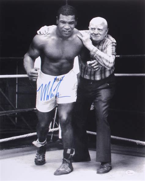 Mike Tyson Signed X Photo With Cus D Amato Jsa Coa Mike Tyson Cus D Amato Boxing History