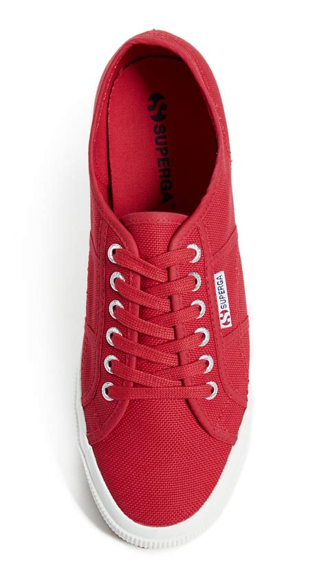 Superga Cotton Unisex Adult 1705 Cotu Lace Up In Red For Men Lyst
