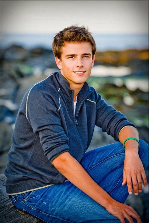 Yearbook Photos Boy Sitting On Rock At Ocean Patrick D Cheverus