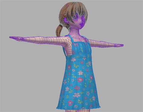 T Pose Nonriged Model Of Keiko Anime Girl D Model Cgtrader My XXX Hot