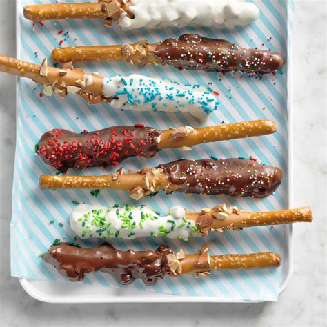 Chocolate Dipped Pretzel Rods Recipe How To Make It
