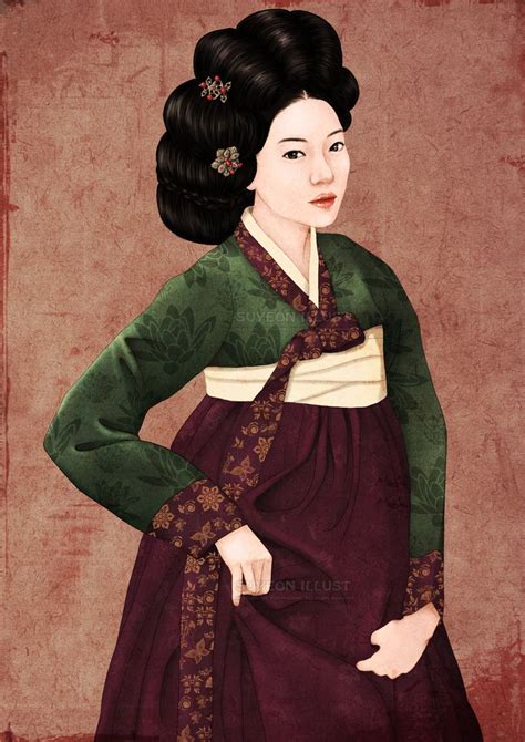Korean Traditional Clothesbeautiful Womanpicturegalleryillust