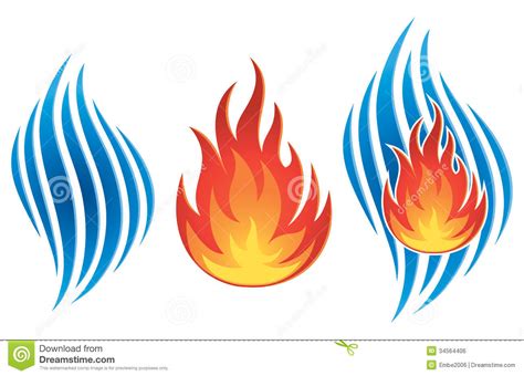 Water Fire Logo Stock Vector Illustration Of Gradient 34564406