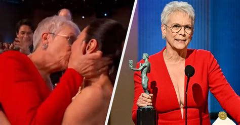 Jamie Lee Curtis Kisses Michelle Yeoh After Sag Awards Win Huffpost